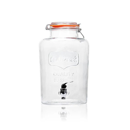 Glass Beverage Dispenser with Tap