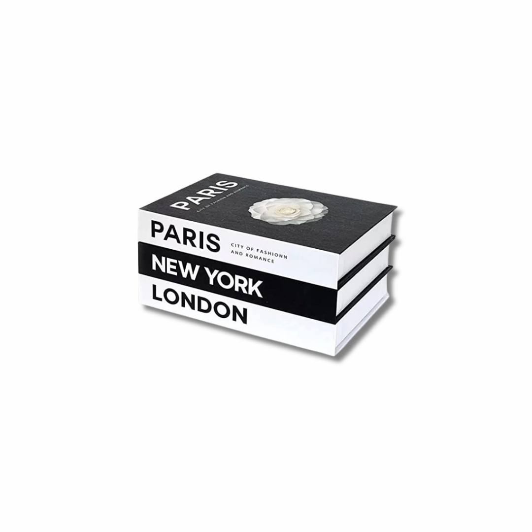 City Book Decor (Paris, London, NY)